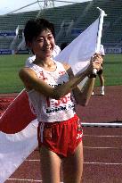 Japan's Takahashi celebrates first gold medal